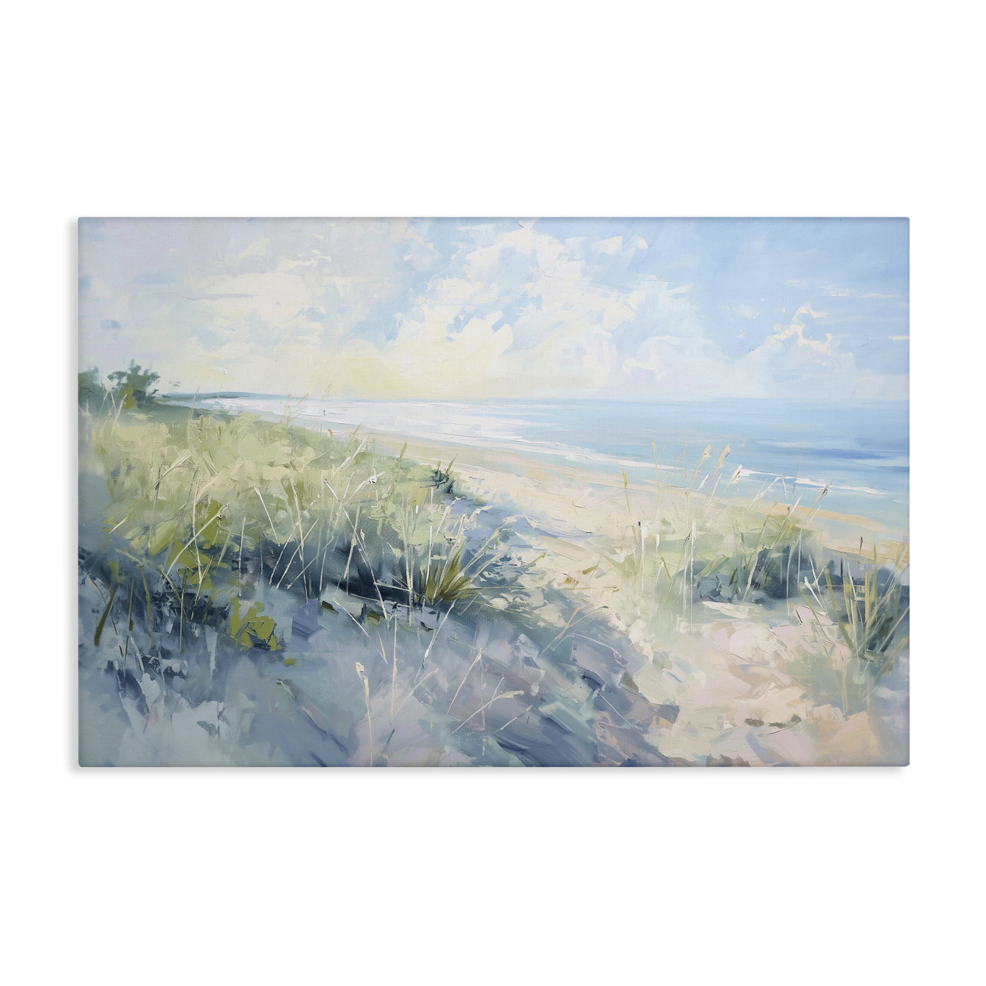 Stupell Industries Sunny Day At The Coast Nautical & Beach Painting Wrapped Canvas Art Print Wall Art, 30 x 20