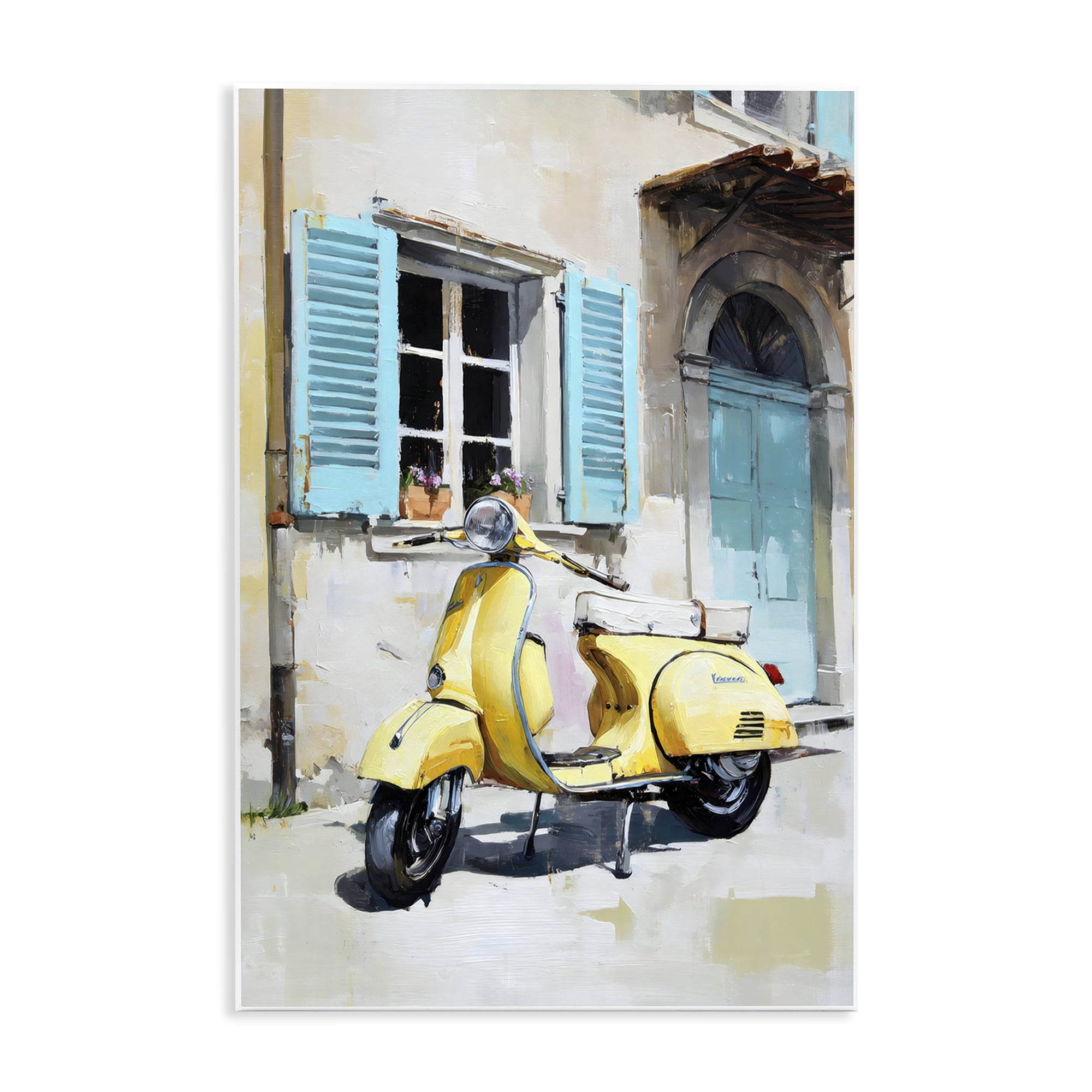 Stupell Industries Sunny Day Scooter Ride Wall Plaque Art, design by Petal Prints Design
