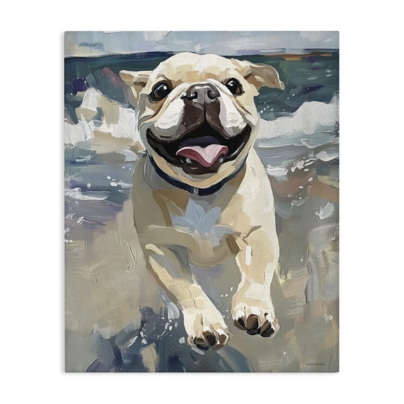 Stupell Industries Sunny Paws Dog on Beach Canvas Wall Art, design by Svetlana Aleynikova