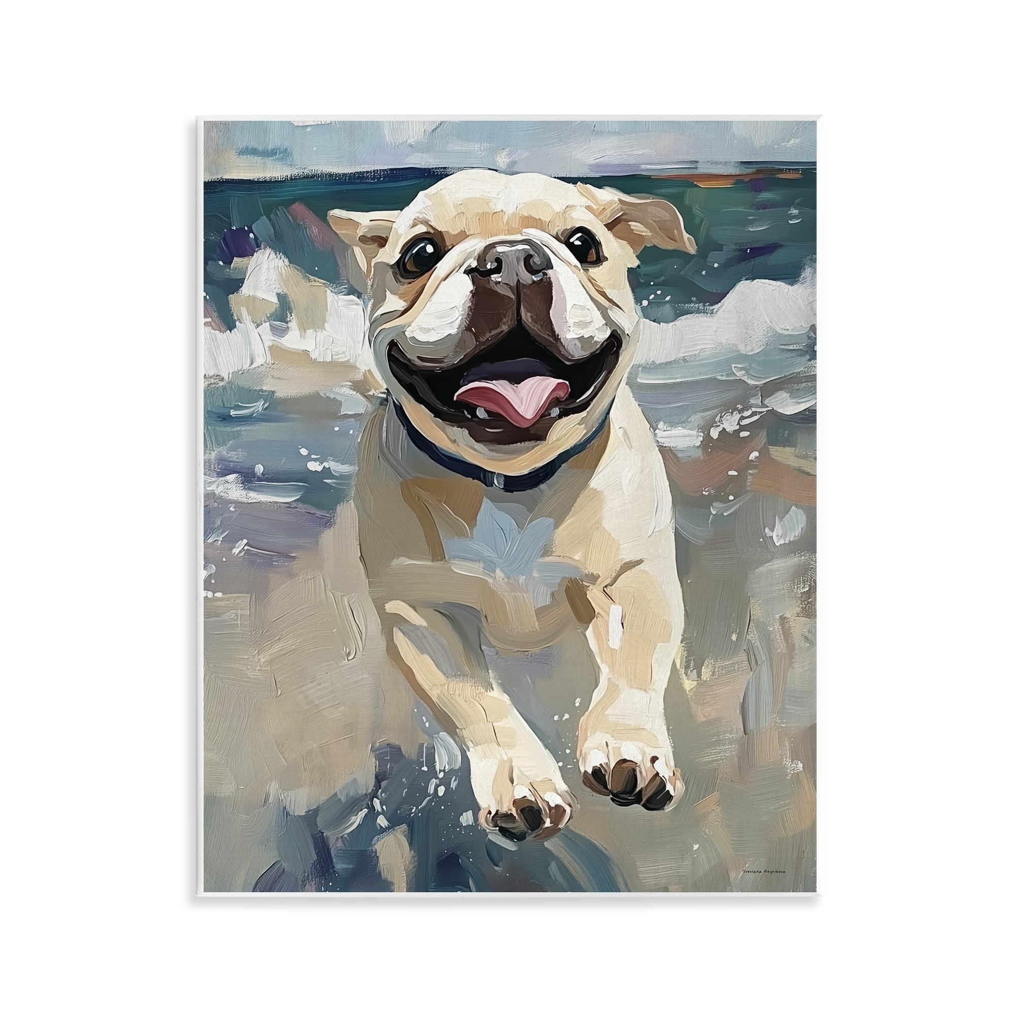 Stupell Industries Sunny Paws Dog on Beach Wall Plaque Art, design by Svetlana Aleynikova