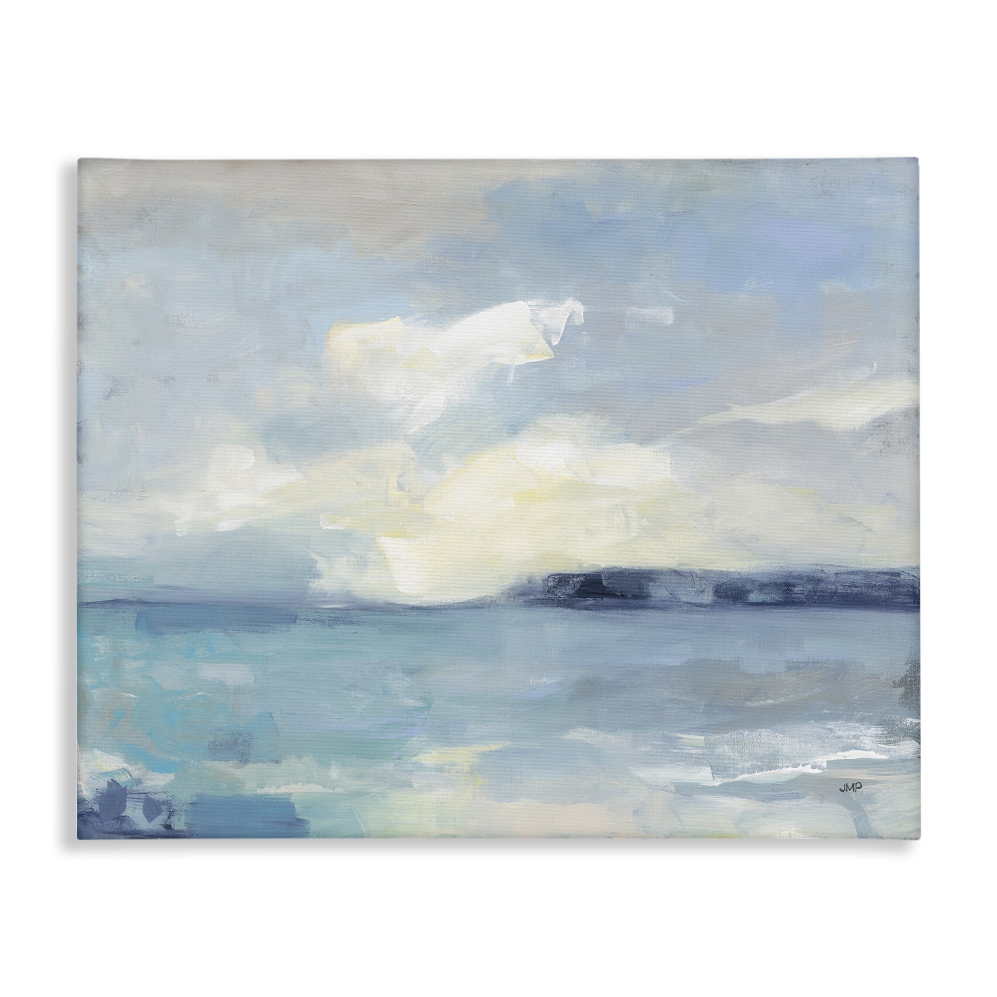 Stupell Industries Sunny Peninsula Seascape Landscape & Nature Painting Wrapped Canvas Art Print Wall Art, 30 x 24