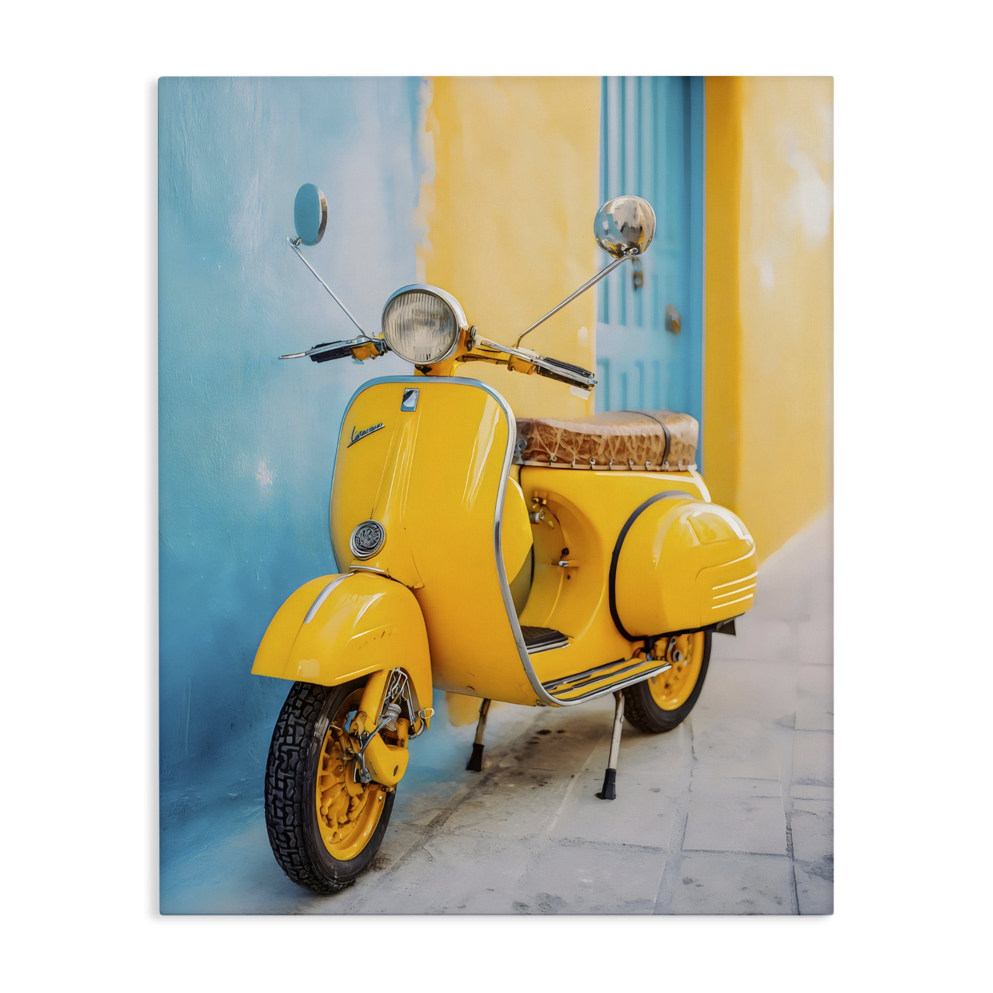 Stupell Industries Sunny Ride Vintage Moped Canvas Wall Art, design by Franklyn Gregory
