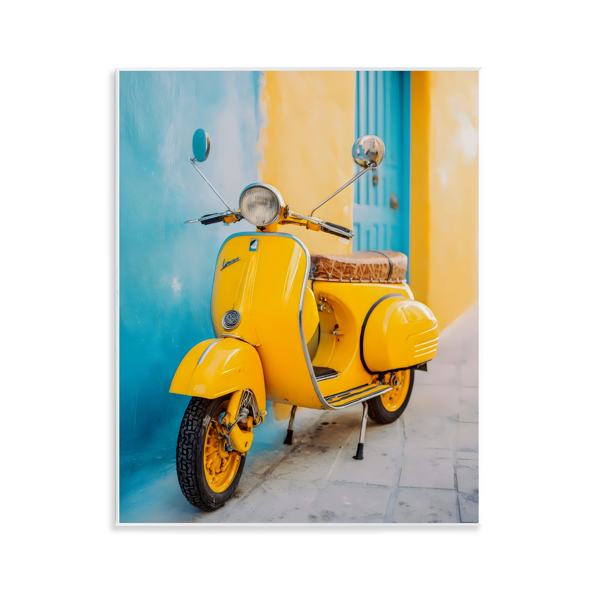 Stupell Industries Sunny Ride Vintage Moped Wall Plaque Art, design by Franklyn Gregory
