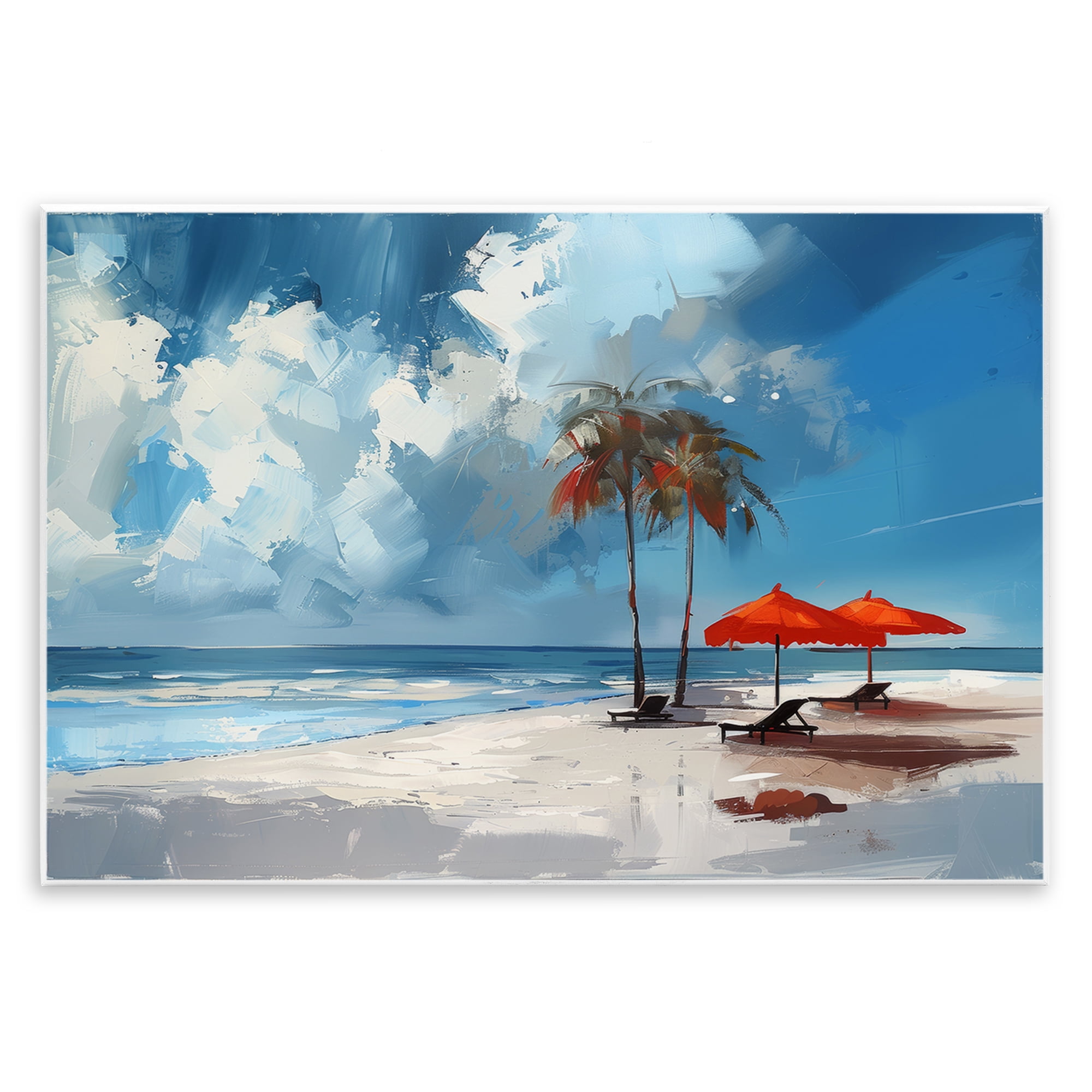 Stupell Industries Sunny Seaside Palette Nautical & Beach Painting Unframed Art Print Wall Art, 19 x 13