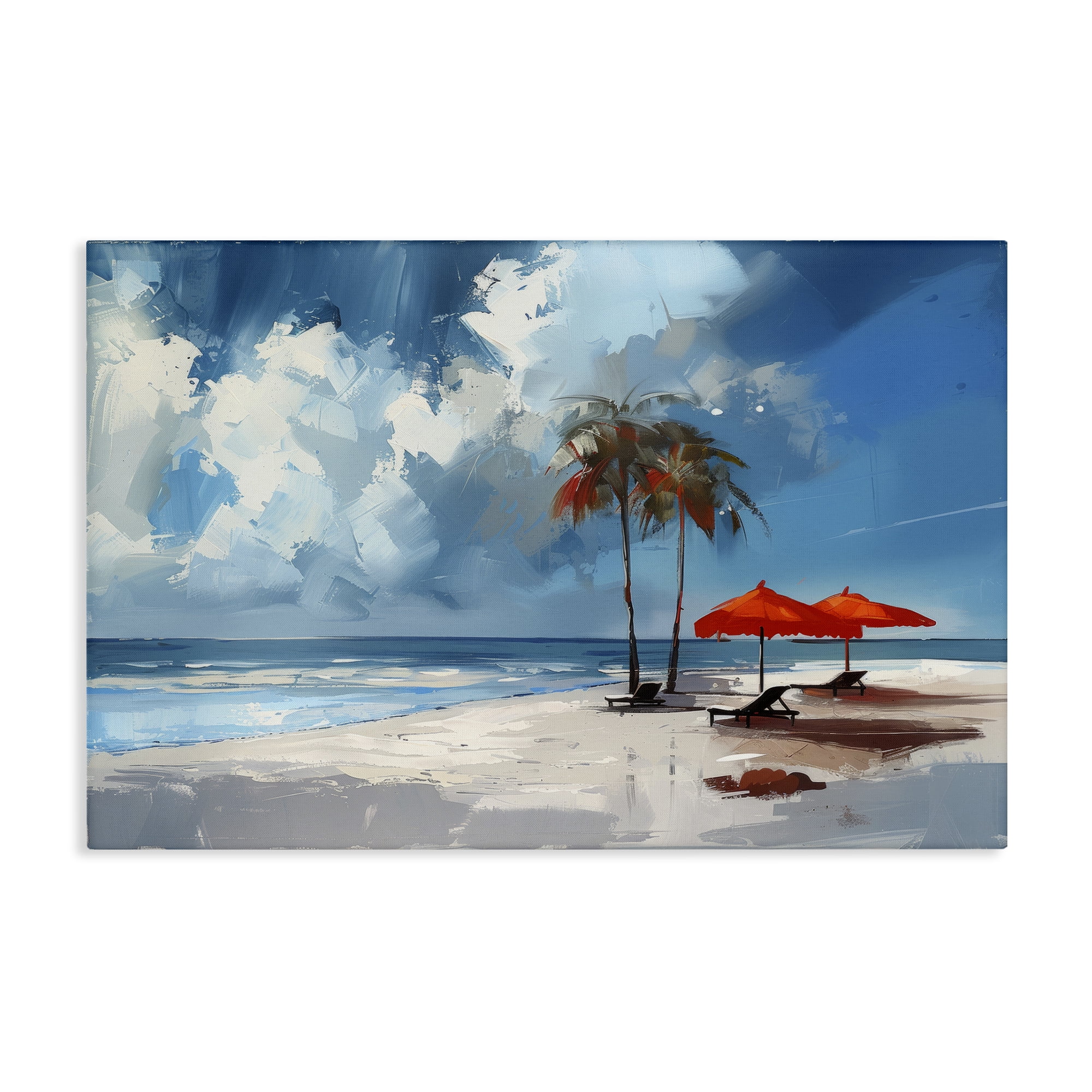 Stupell Industries Sunny Seaside Palette Nautical & Beach Painting Wrapped Canvas Art Print Wall Art, 24 x 16