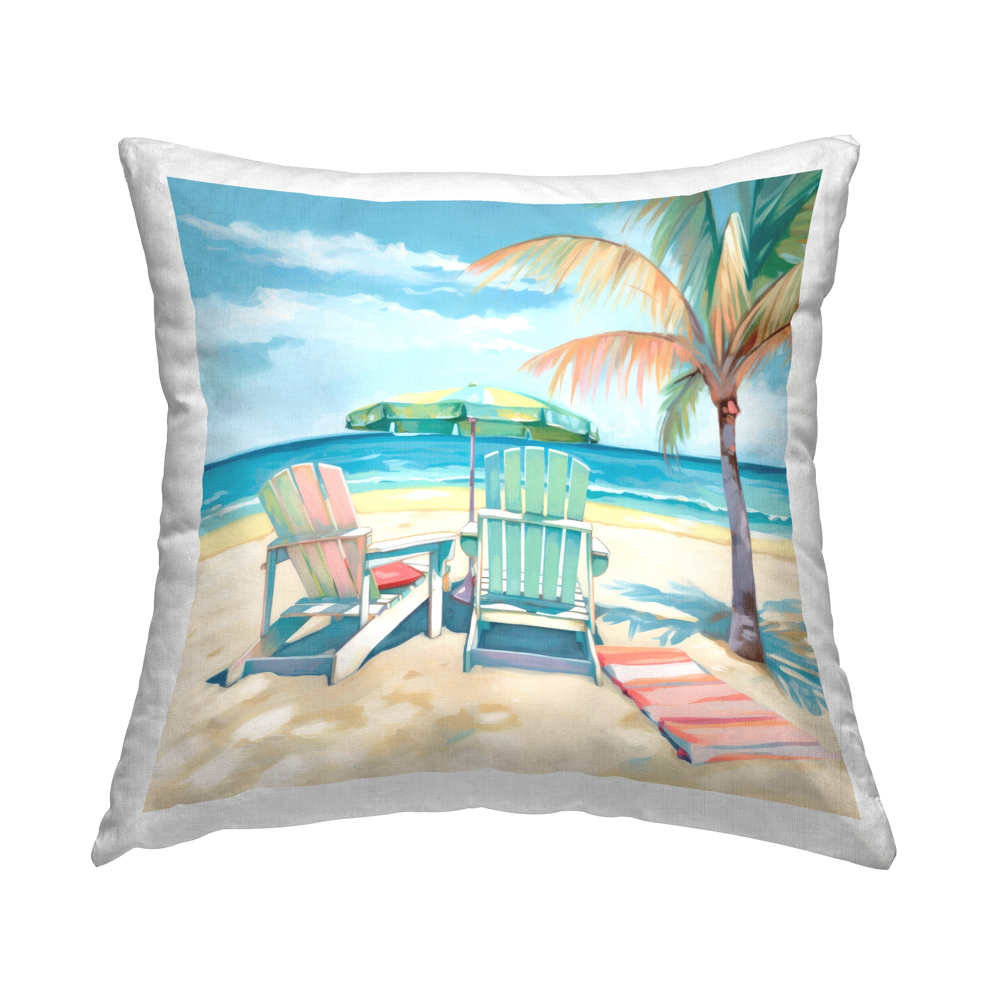 Stupell Industries Sunny Summer Beach Decorative Printed Throw Pillow Design by Irena Orlov .