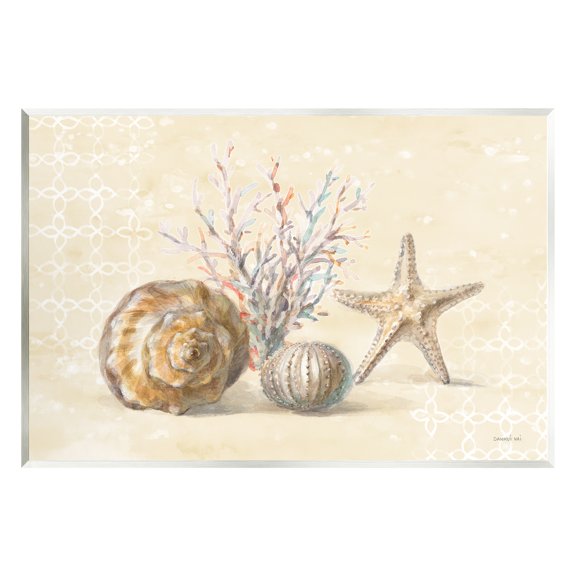 Stupell Industries Sunrise Beach Seashells Animals & Insects Painting Unframed Art Print Wall Art, 15 x 10
