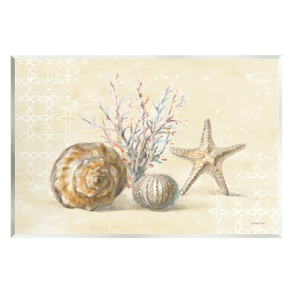 Stupell Industries Sunrise Beach Seashells Animals & Insects Painting Unframed Art Print Wall Art, 19 x 13