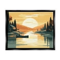 thumbnail image 1 of Stupell Industries Sunrise Lake Scenery Landscape Painting Black Floater Framed Canvas Art Print Wall Art, 31 x 25, 1 of 10