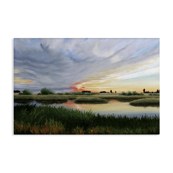 Stupell Industries Transitional Sunrise Over Pond Canvas Art, 30 x 20, by Julie Peterson