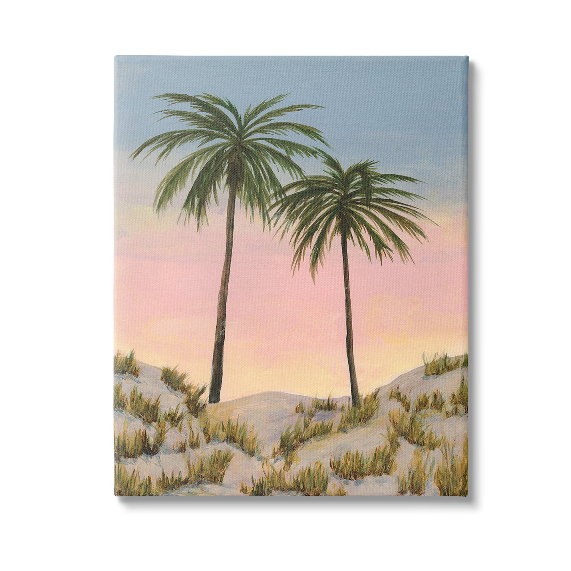 Stupell Industries Sunrise Palm Trees Landscape Painting Gallery Wrapped Canvas Art Print Wall Art, 30 x 40
