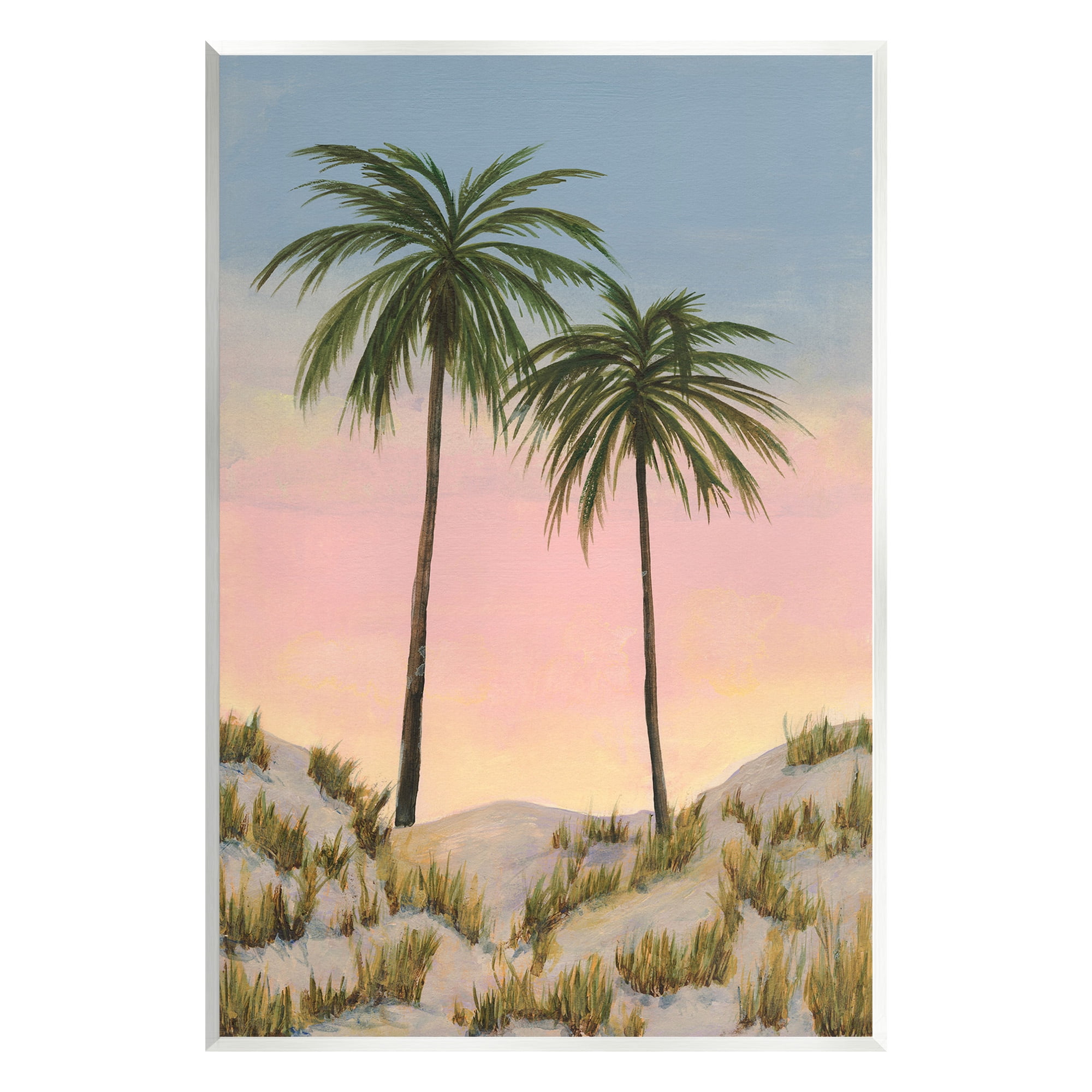 Stupell Industries Sunrise Palm Trees Landscape Painting Unframed Art Print Wall Art, 13 x 19