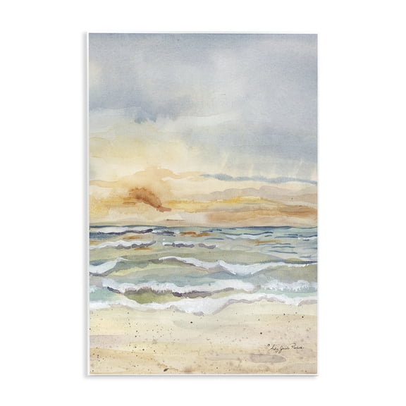 Stupell Industries Sunrise Serenity Sea Waves Wall Plaque Art design by Audrey Jeanne Roberts, 19 x 13