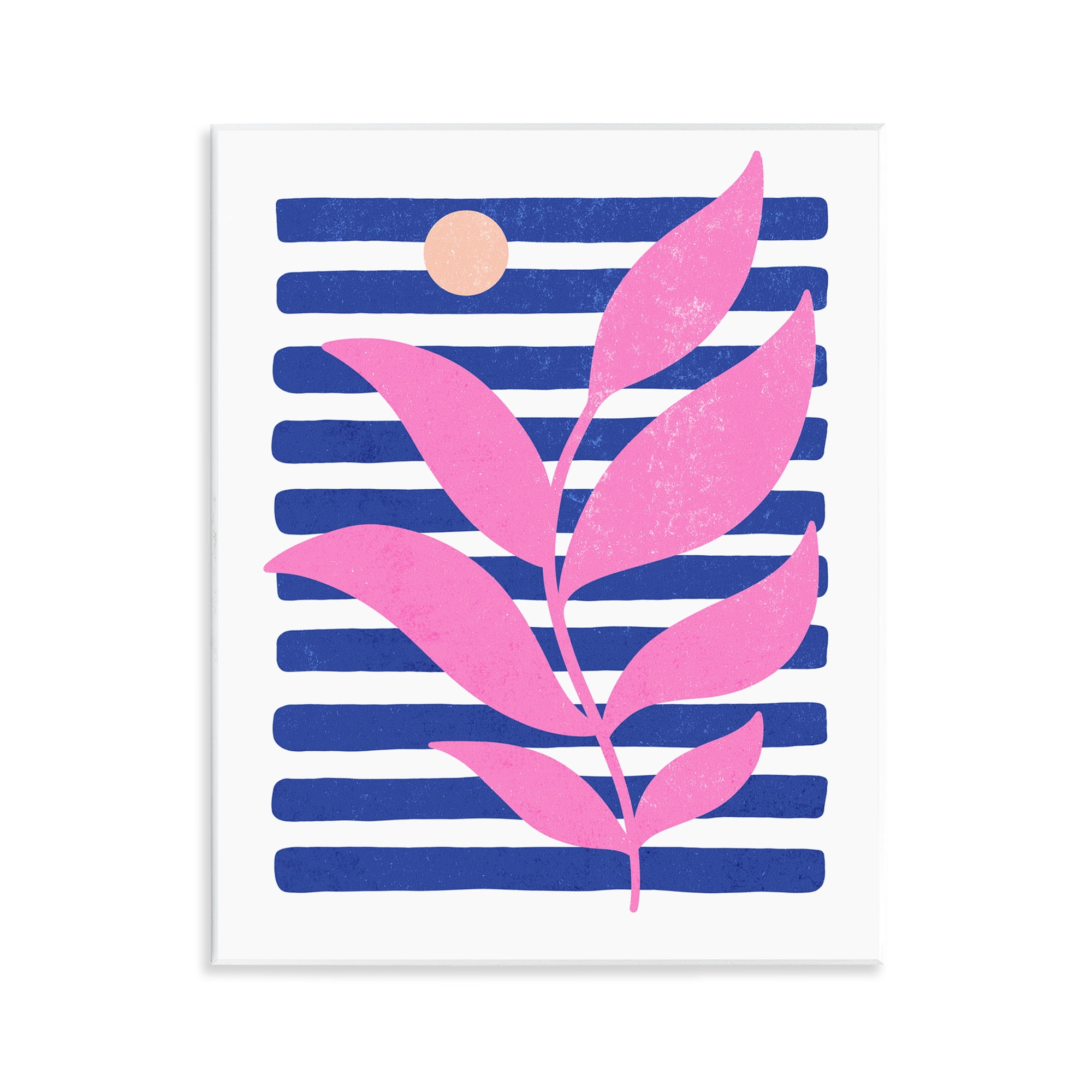Stupell Industries Sunrise Sprig on Stripes Abstract Painting Unframed Art Print Wall Art, 11 x 14