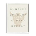 thumbnail image 1 of Stupell Industries Sunrise Sunburn Sunset Repeat Beach Phrase Shaka Hand, 24 x 30,Design by Daphne Polselli, 1 of 5