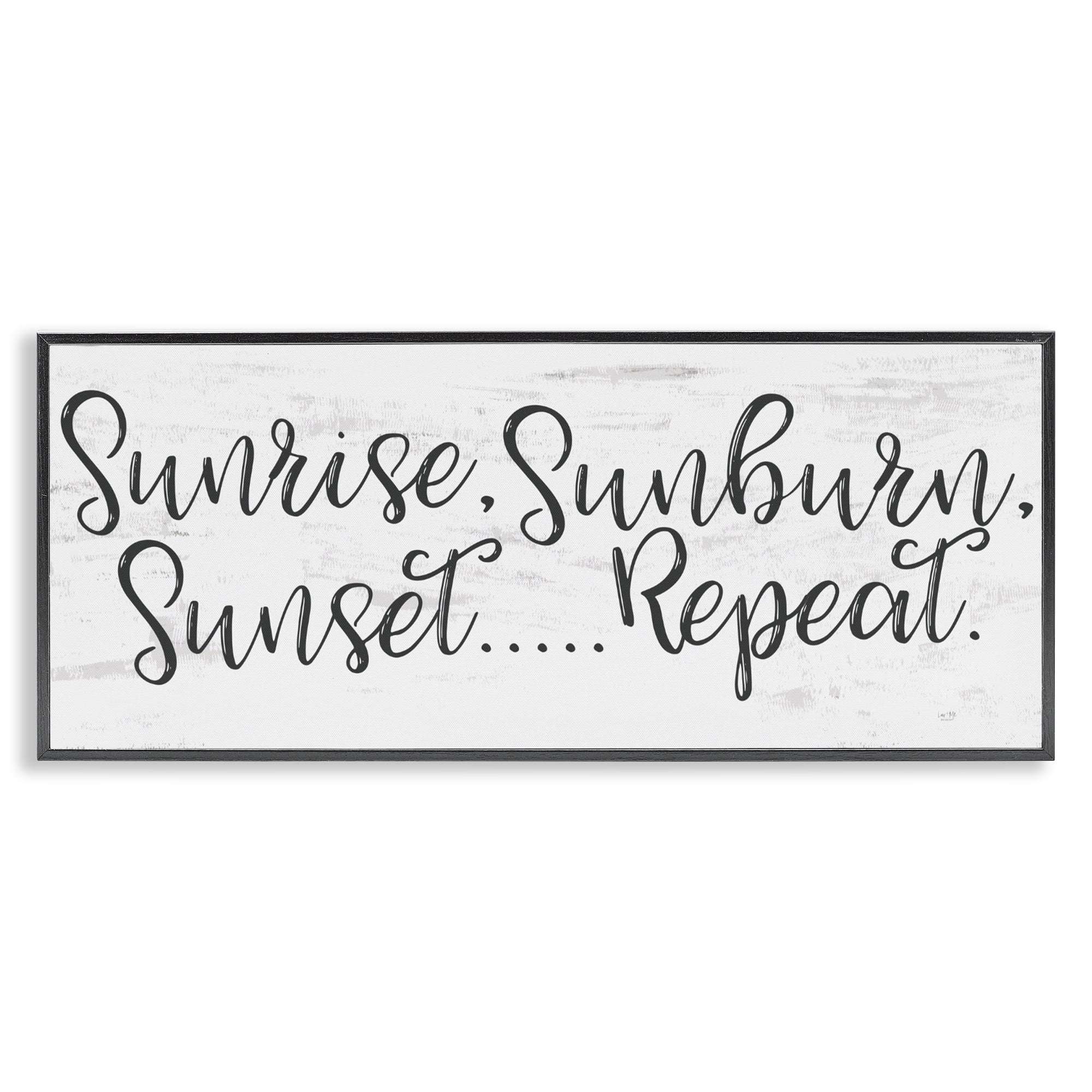 Stupell Industries Sunrise Sunburn Sunset Repeat Black Framed Giclee Art, design by Lux + Me Designs
