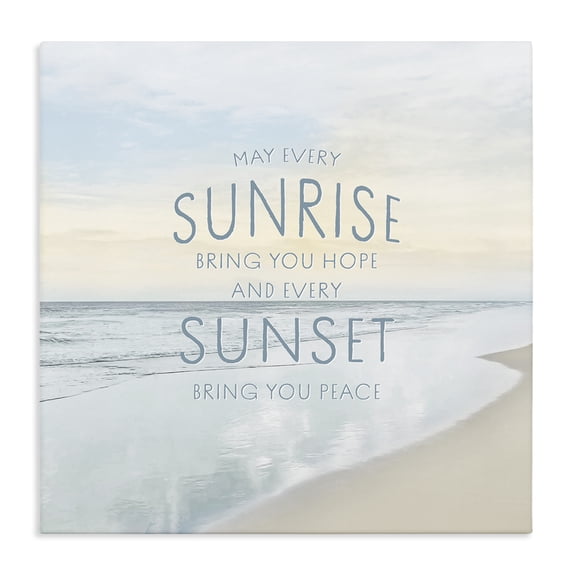 Stupell Industries Shabby Chic Sunrise & Sunset Statement Canvas Art, 17 x 17, by Natalie Carpentieri