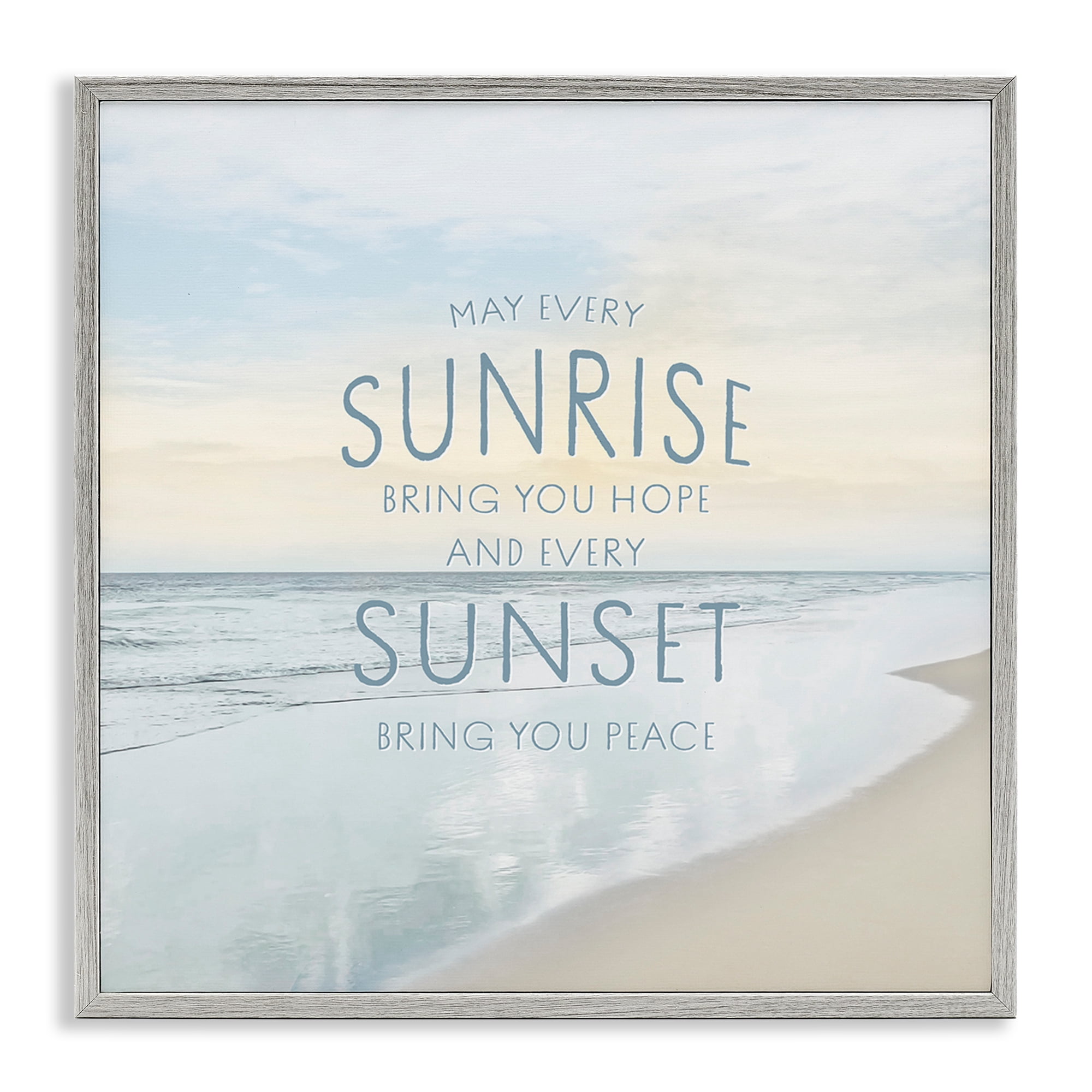Stupell Industries Sunrise & Sunset Statement Gray Framed Giclee Art, design by Natalie Carpentieri