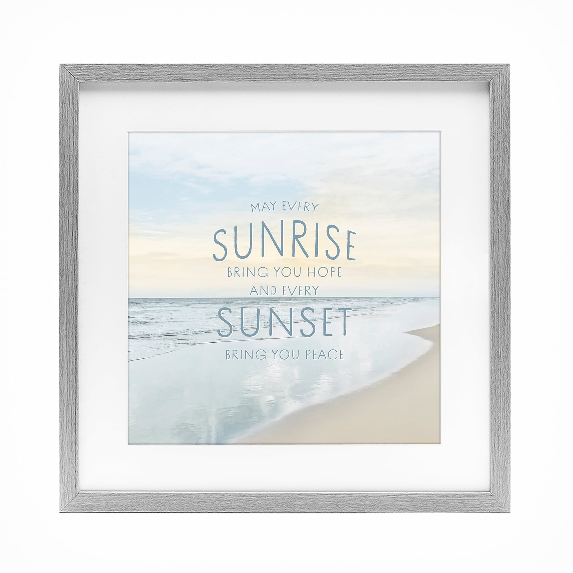 Stupell Industries Sunrise & Sunset Statement Gray Framed Print Under Glass, design by Natalie Carpentieri