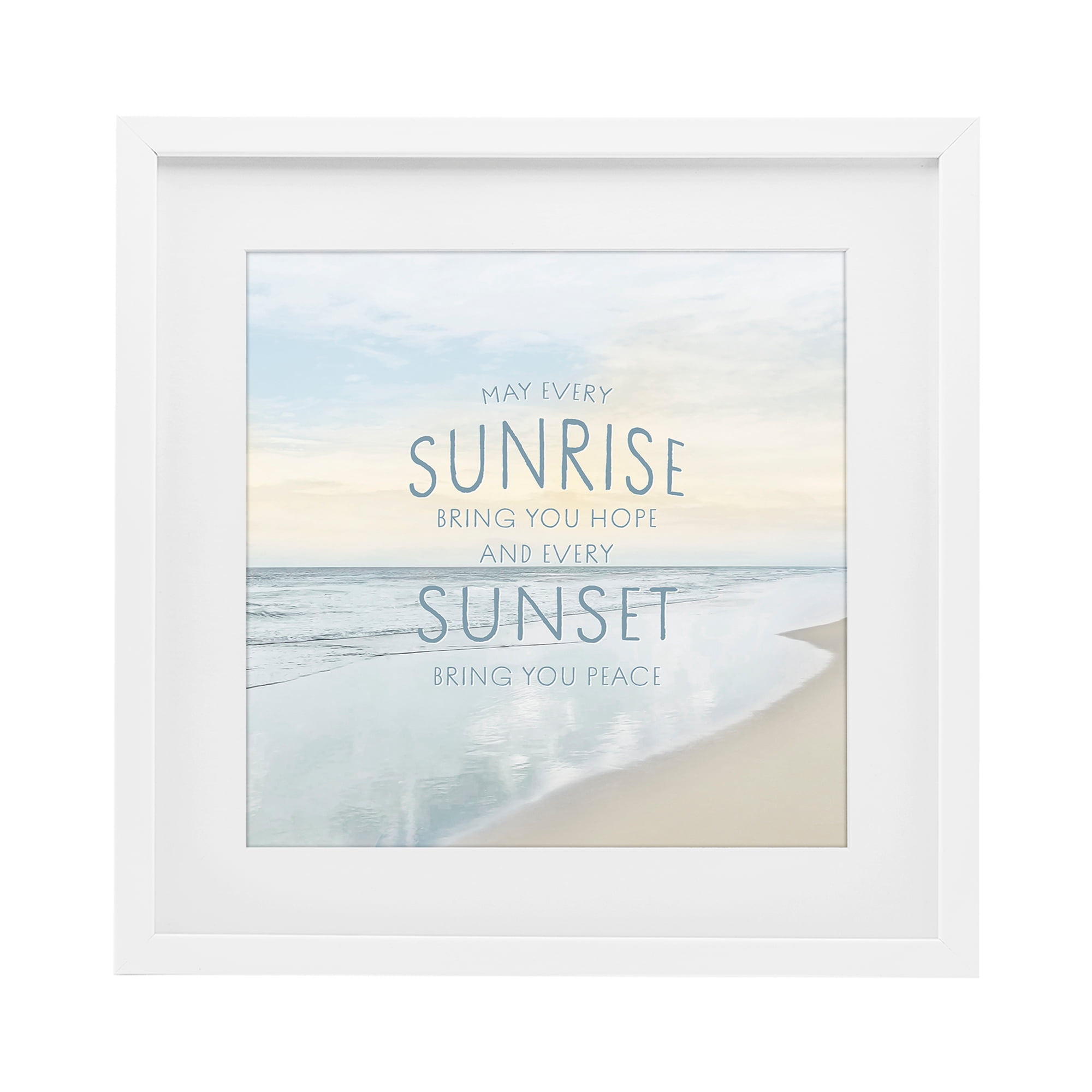 Stupell Industries Sunrise & Sunset Statement White Framed Print Under Glass, design by Natalie Carpentieri