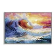 thumbnail image 1 of Stupell Industries Sunrise over Ocean Wave Nautical & Beach Painting Gray Framed Art Print Wall Art, 18 x 12, 1 of 2