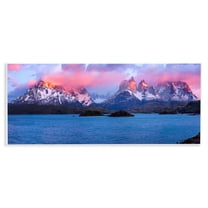 Stupell Industries Sunrise over Peaks Landscape & Nature Photography Unframed Art Print Wall Art, 17 x 7