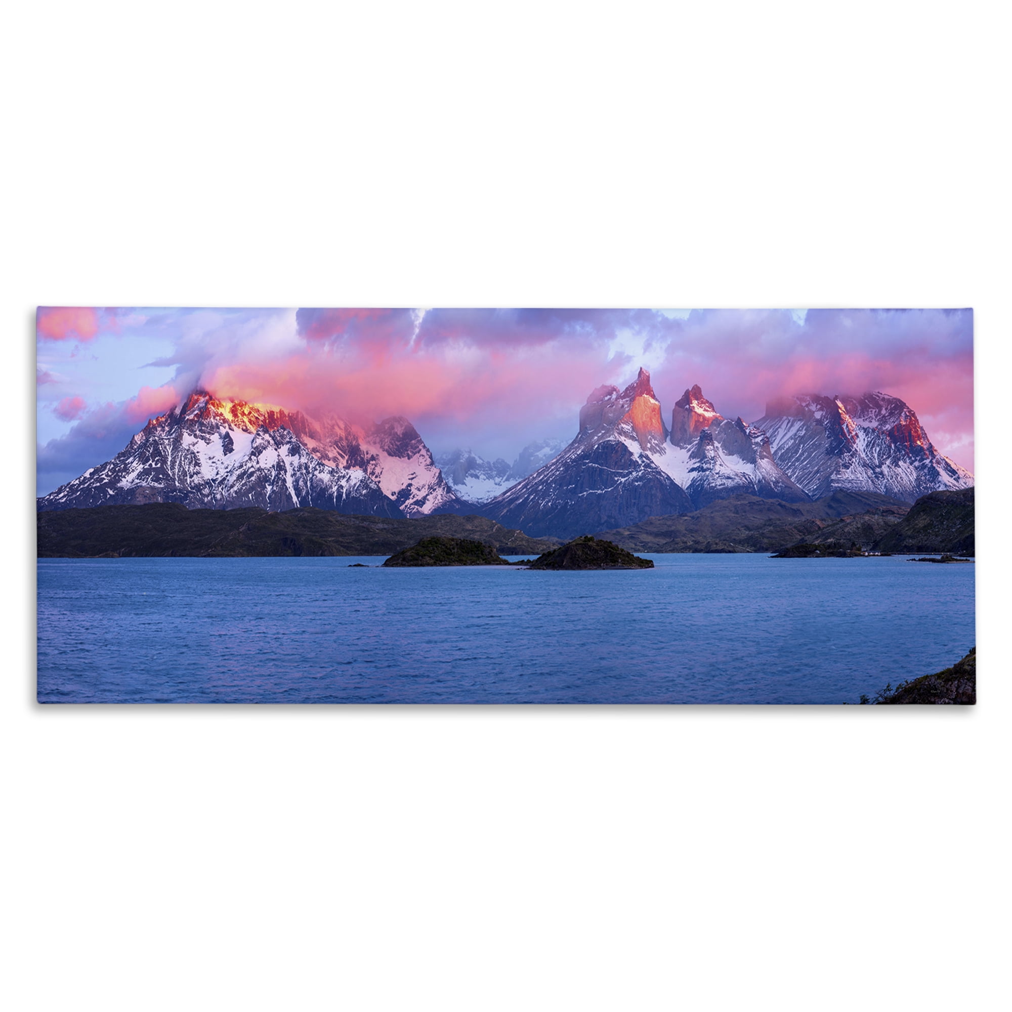 Stupell Industries Sunrise over Peaks Landscape & Nature Photography Wrapped Canvas Art Print Wall Art, 40 x 17