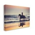 thumbnail image 1 of Stupell Industries Sunset Beach Horseback Rider Female Silhouette Canvas Wall Art Design by PHBurchett, 16" x 20", 1 of 6
