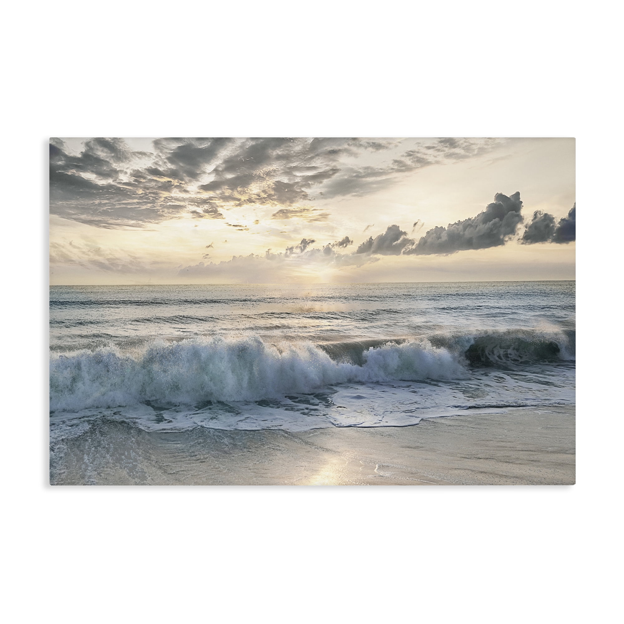Stupell Industries Sunset Foam Along Shoreline Canvas Wall Art, design by Mike Calascibetta