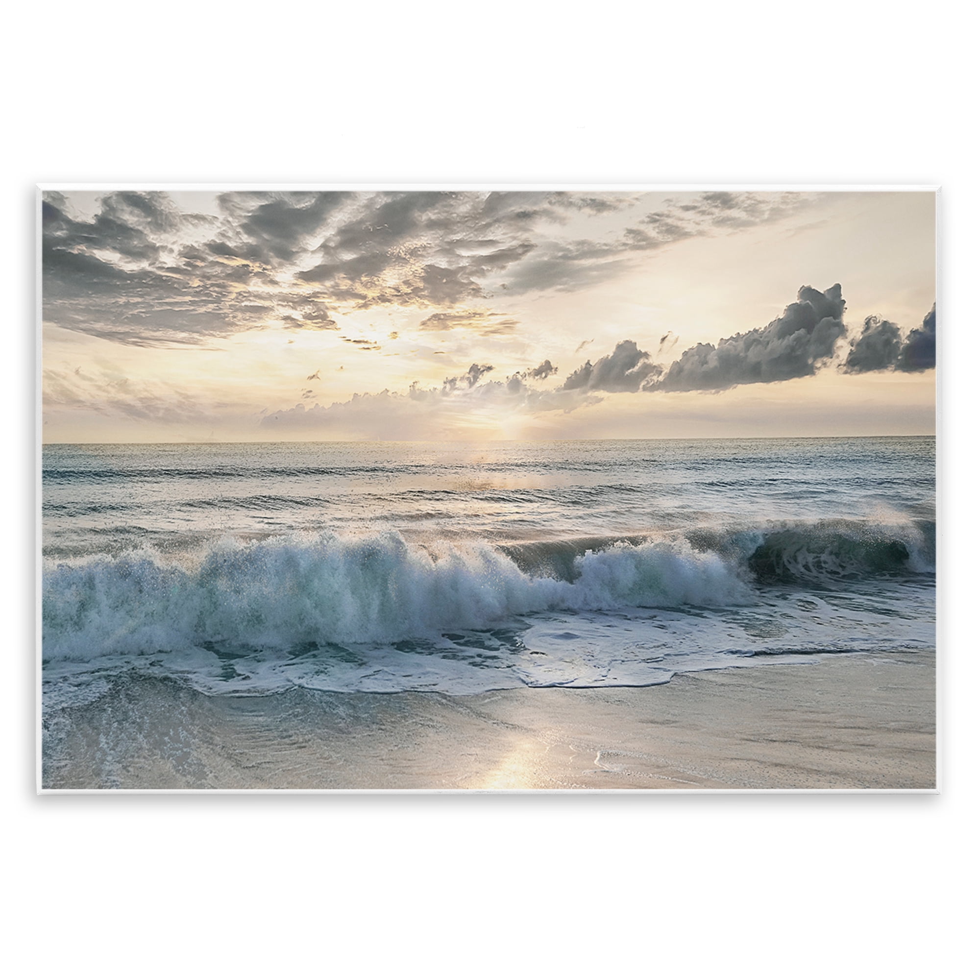 Stupell Industries Sunset Foam Along Shoreline Wall Plaque Art, design by Mike Calascibetta