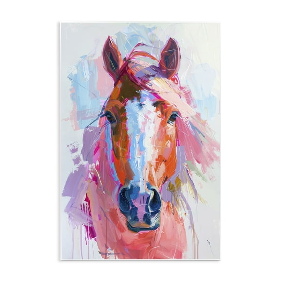 Stupell Industries Sunset Horse Visage Animals Painting Unframed Art Print Wall Art, 10 x 15
