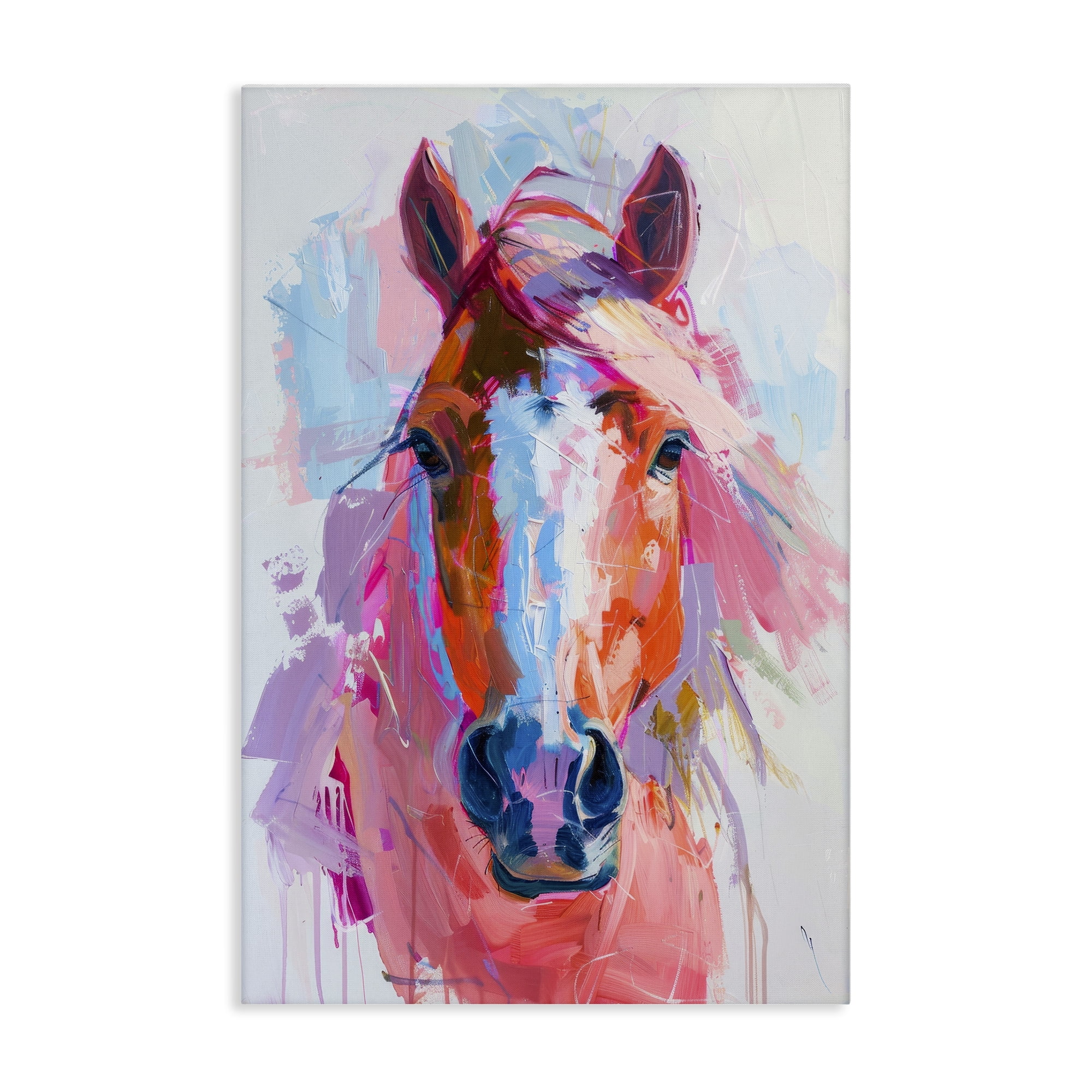 Stupell Industries Sunset Horse Visage Animals Painting Wrapped Canvas Art Print Wall Art, 20 x 30