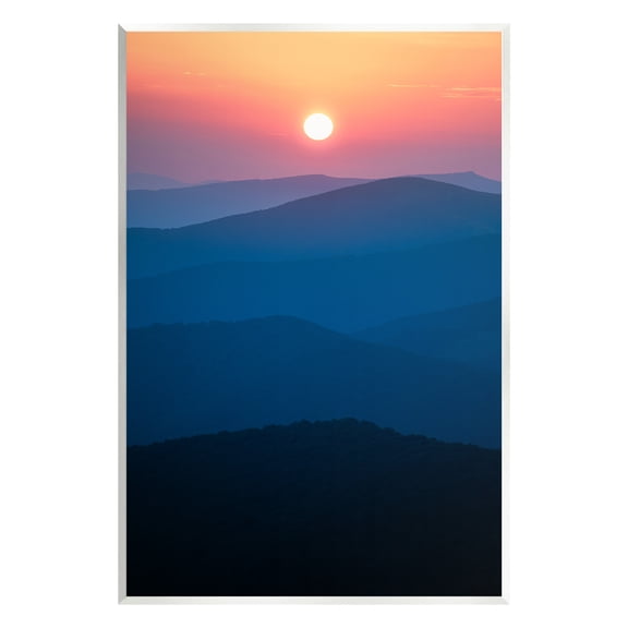 Stupell Industries Sunset Over Mountains Landscape Photography Unframed Art Print Wall Art, 13 x 19