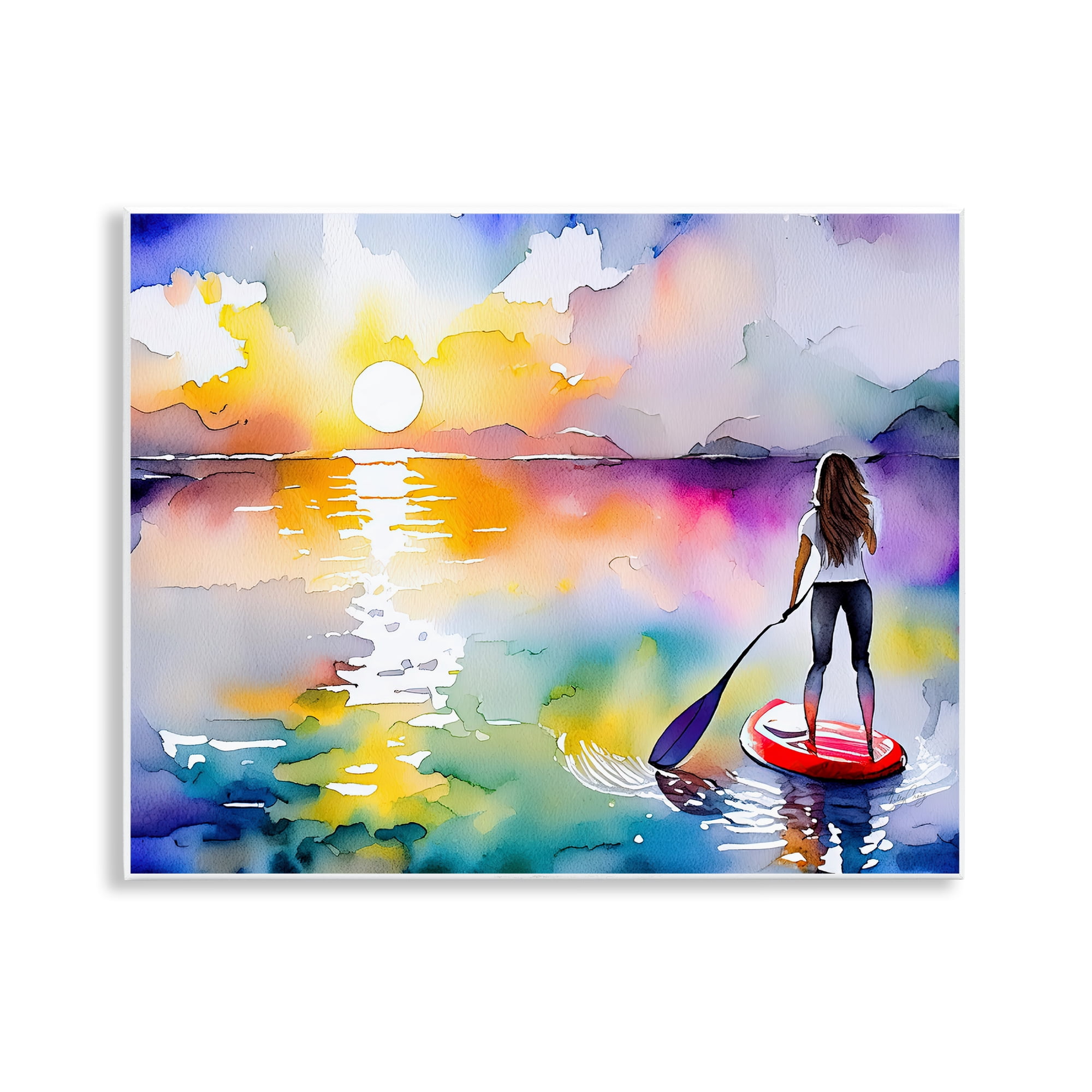 Stupell Industries Sunset Paddle Drift Wall Plaque Art, design by Shelly Craig