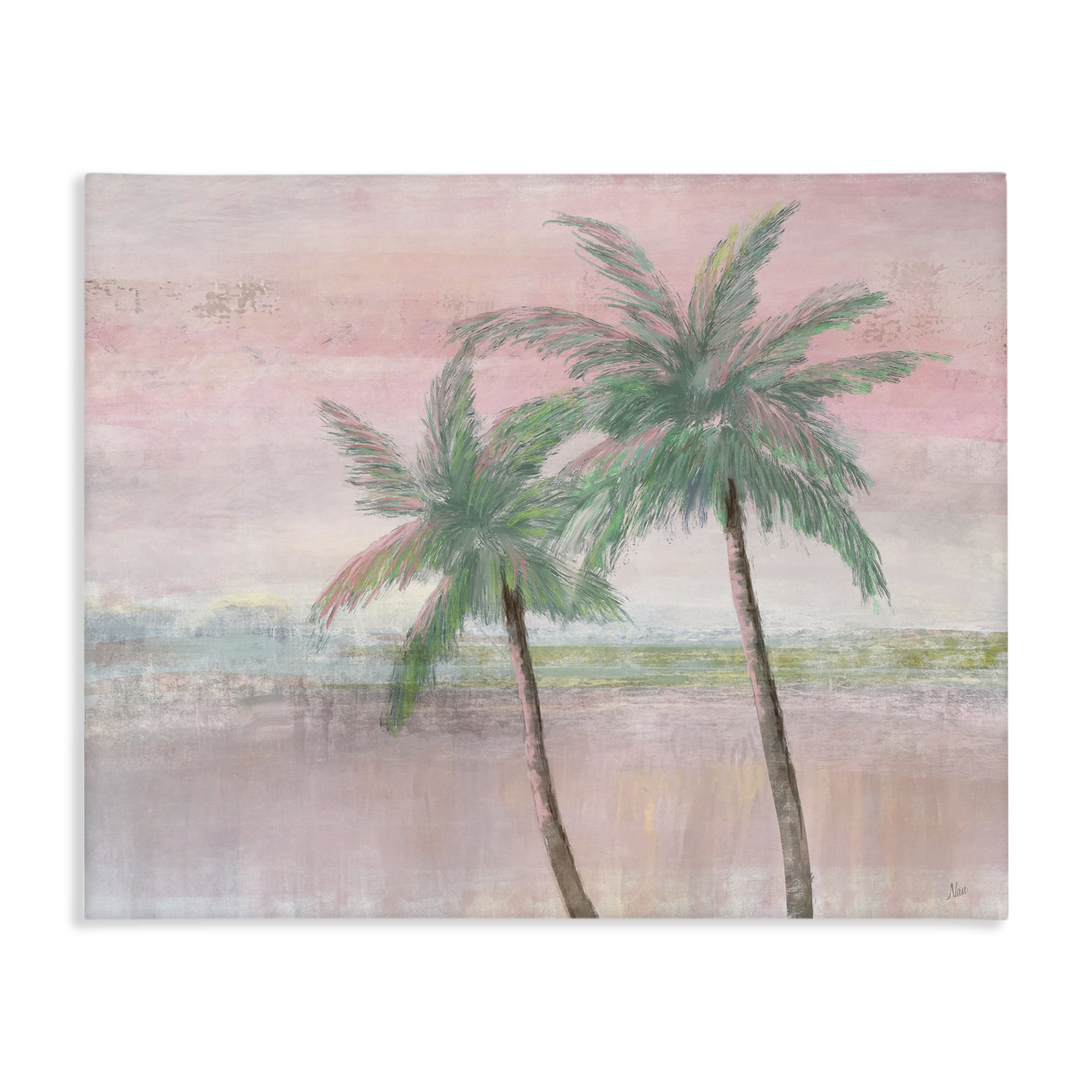 Stupell Industries Sunset Palms at Dusk Canvas Wall Art, design by Nan