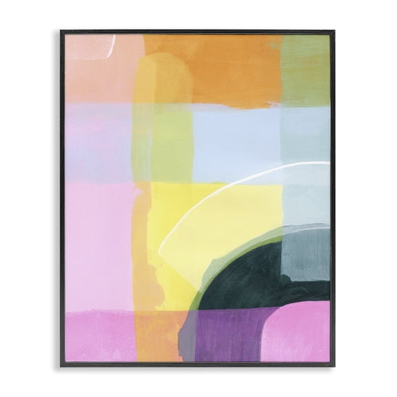Stupell Industries Sunset Playground Geometrics Black Framed Giclee Art design by Grace Popp, 20 x 16