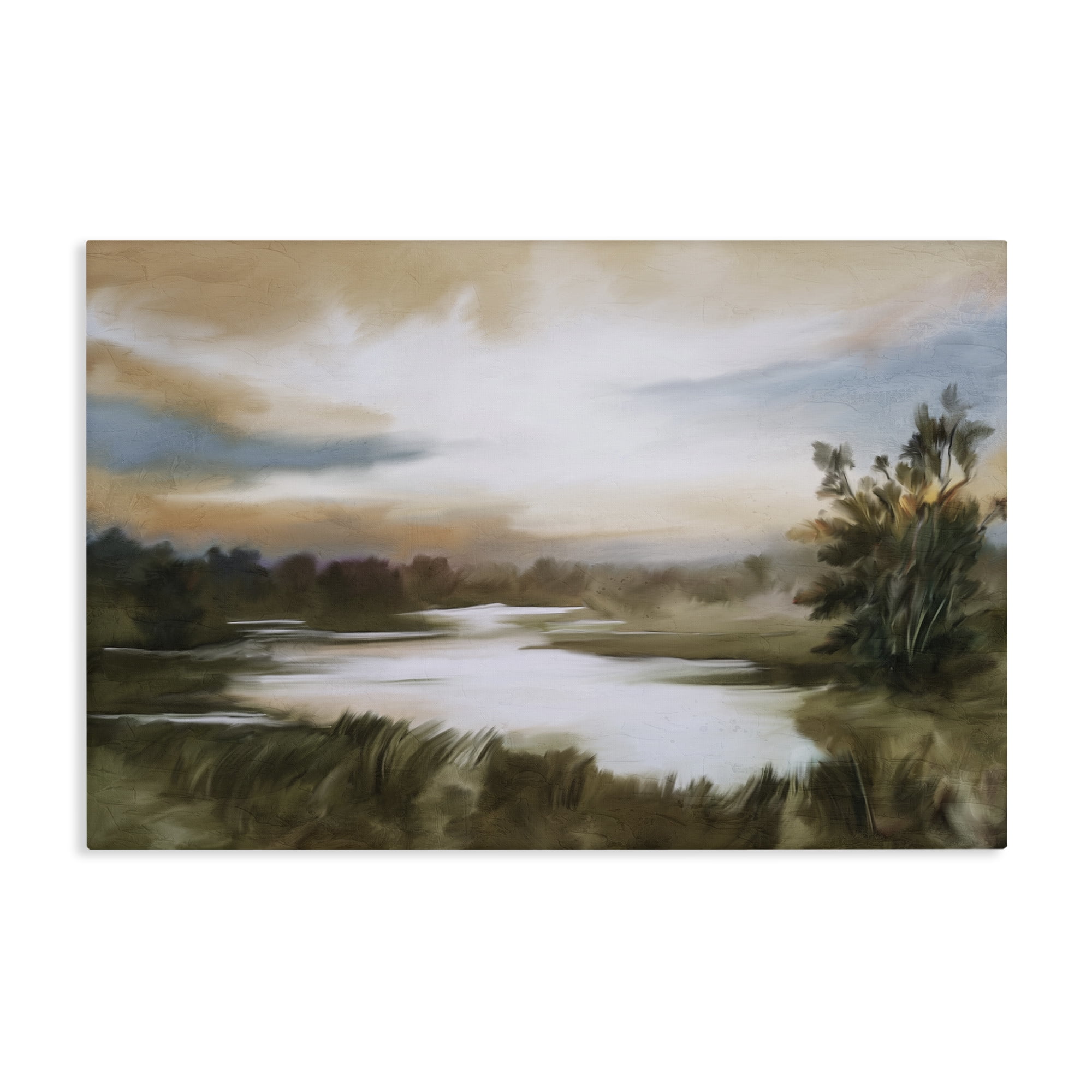 Stupell Industries Sunset Pond Countryside Canvas Wall Art, design by Kim Allen