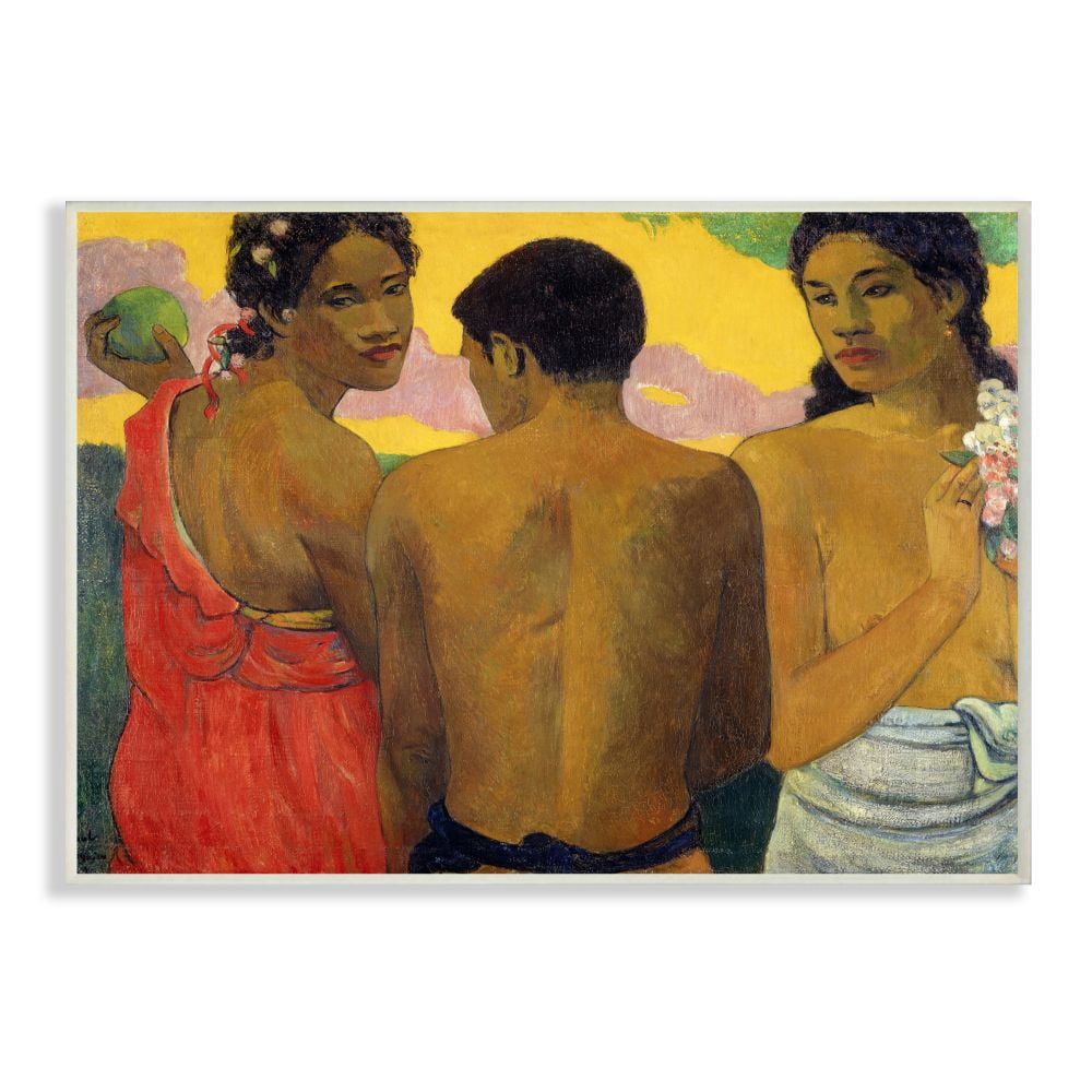 Stupell Industries Sunset Portraits Native Figures Classic Painting Wall Plaque by Paul Gauguin