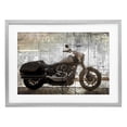 thumbnail image 1 of Stupell Industries Traditional Sunset Ride Motorcycle Gray Framed Print Under Glass, 23 x 17, by Kim Allen, 1 of 8