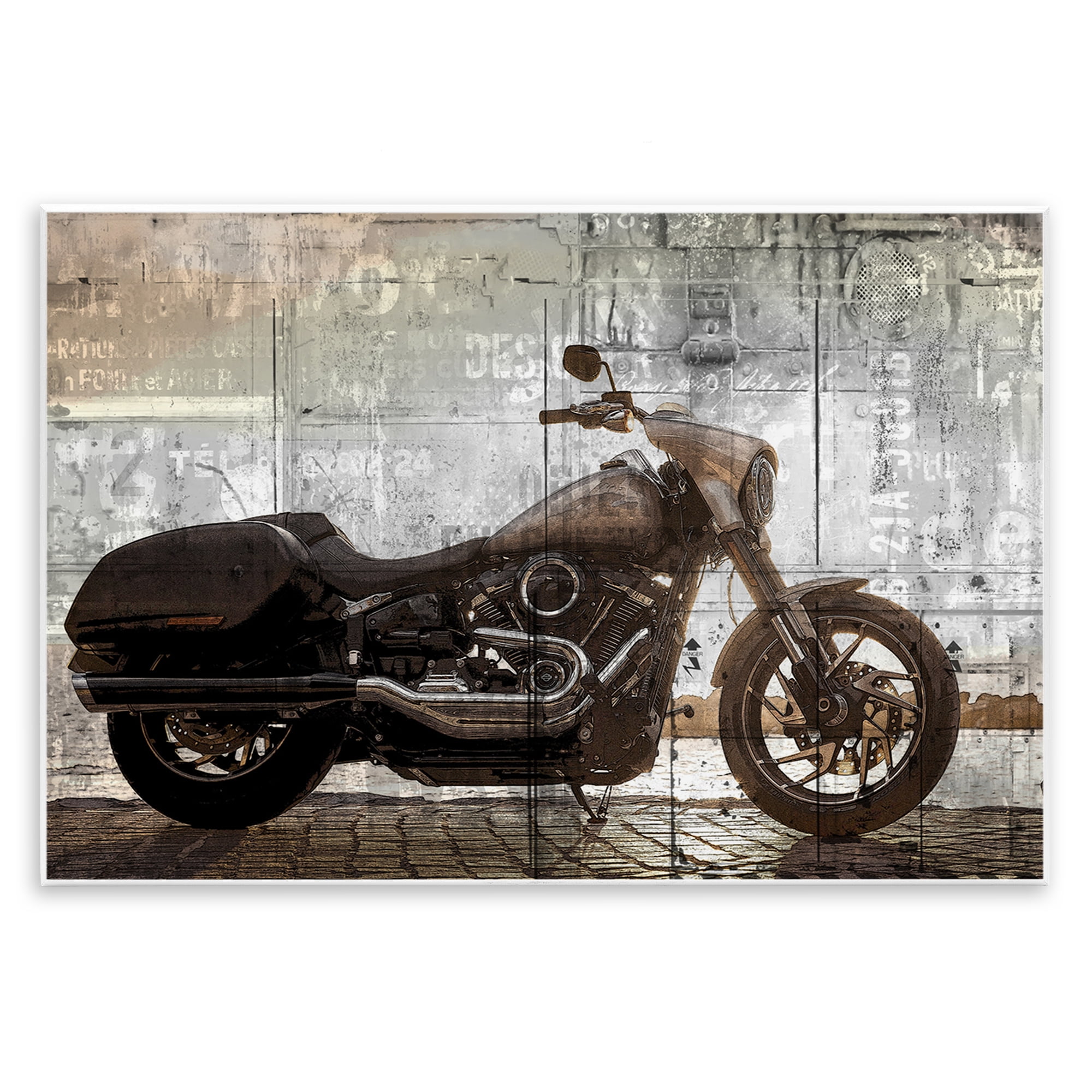 Stupell Industries Sunset Ride Motorcycle Wall Plaque Art, design by Kim Allen