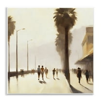 Stupell Industries Sunset Runners Tropical Landscape & Nature Painting Unframed Art Print Wall Art, 12 x 12