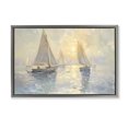 thumbnail image 1 of Stupell Industries Coastal Sunset Sailboats Glow Gray Floating Frame Canvas Art, 25 x 17, by Creative Studio, 1 of 8