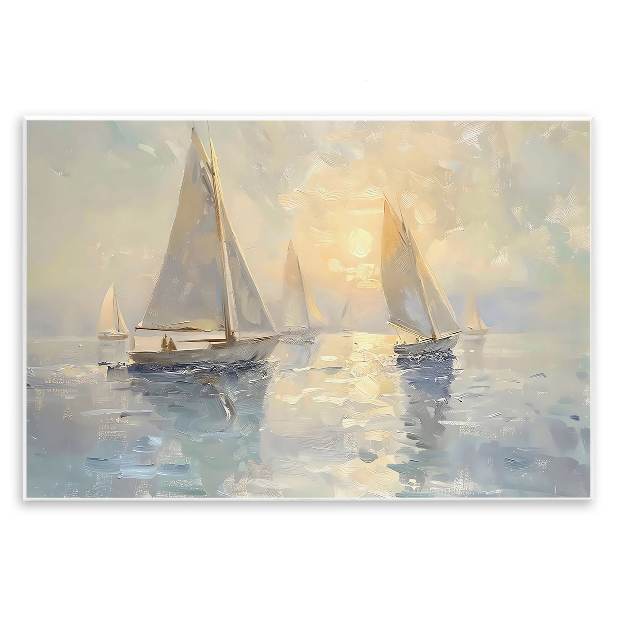 Stupell Industries Sunset Sailboats Glow Wall Plaque Art, design by Creative Studio