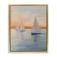thumbnail image 1 of Stupell Industries Tropical Sunset Sailboats Over Calm Sea Gold Floating Frame Canvas Art, 17 x 21, by Creative Studio, 1 of 8