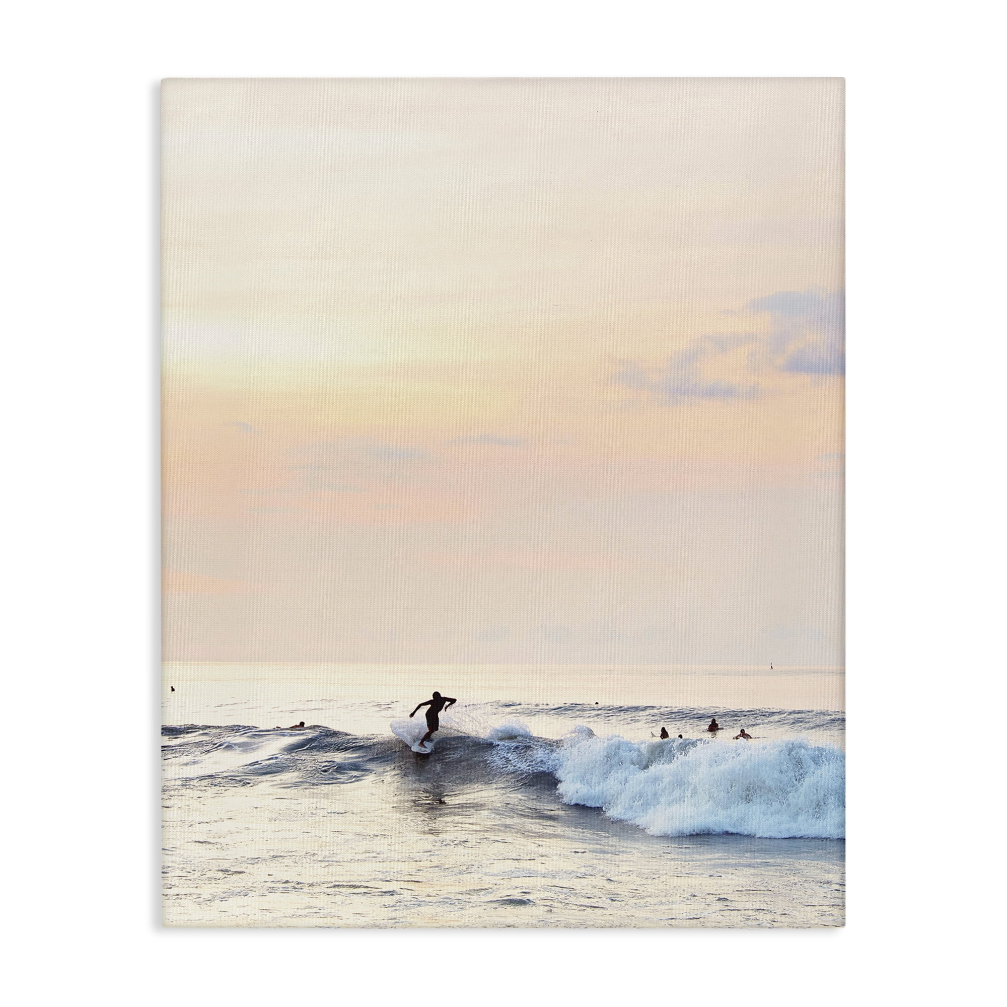 Stupell Industries Sunset Surfer Landscape Coastal Photography Gallery Wrapped Canvas Art Print Wall Art, 30 x 40