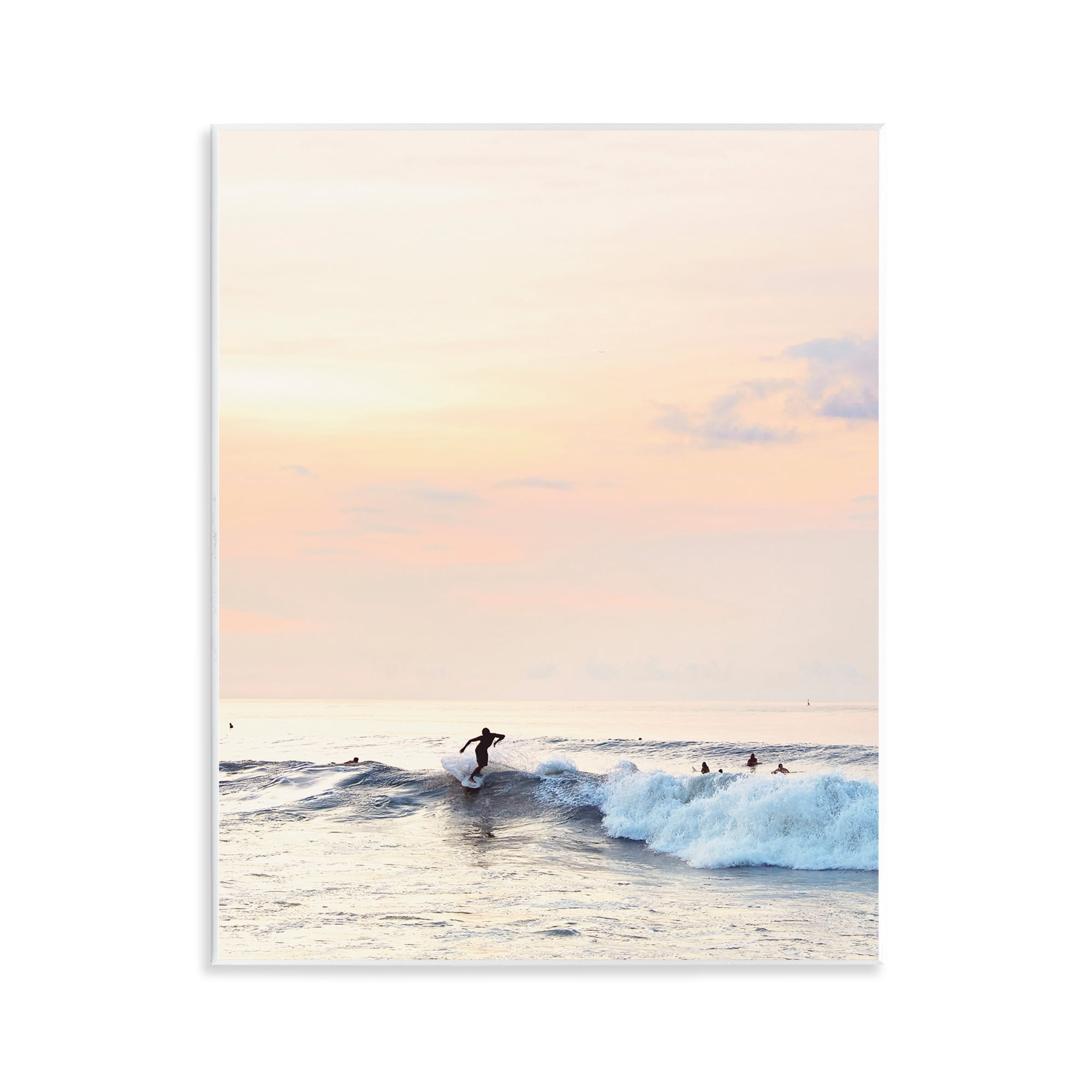 Stupell Industries Sunset Surfer Landscape Coastal Photography Unframed Art Print Wall Art, 11 x 14