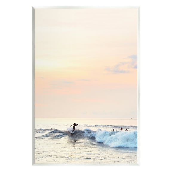 Stupell Industries Sunset Surfer Photography Nature Photography Unframed Art Print Wall Art, 10 x 15