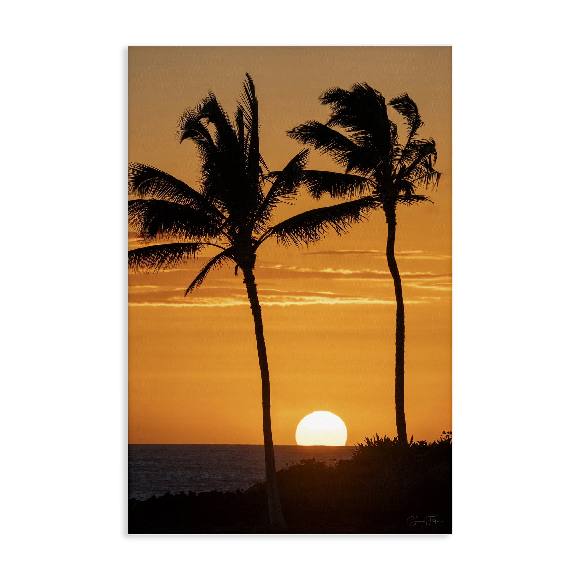 Stupell Industries Sunset Through Palm Trees Canvas Wall Art, design by Dennis Frates