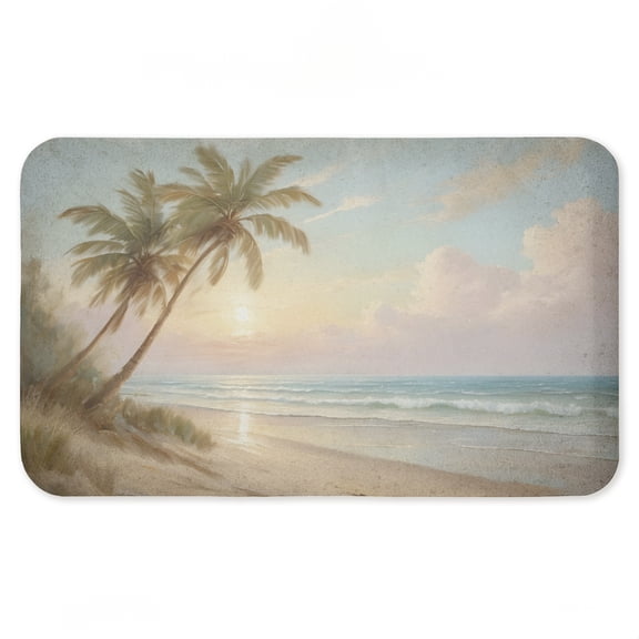 Stupell Industries Sunset View Beach Palms Printed Anti-Fatigue Floor Mat, design by Kim Allen, 30"x18"