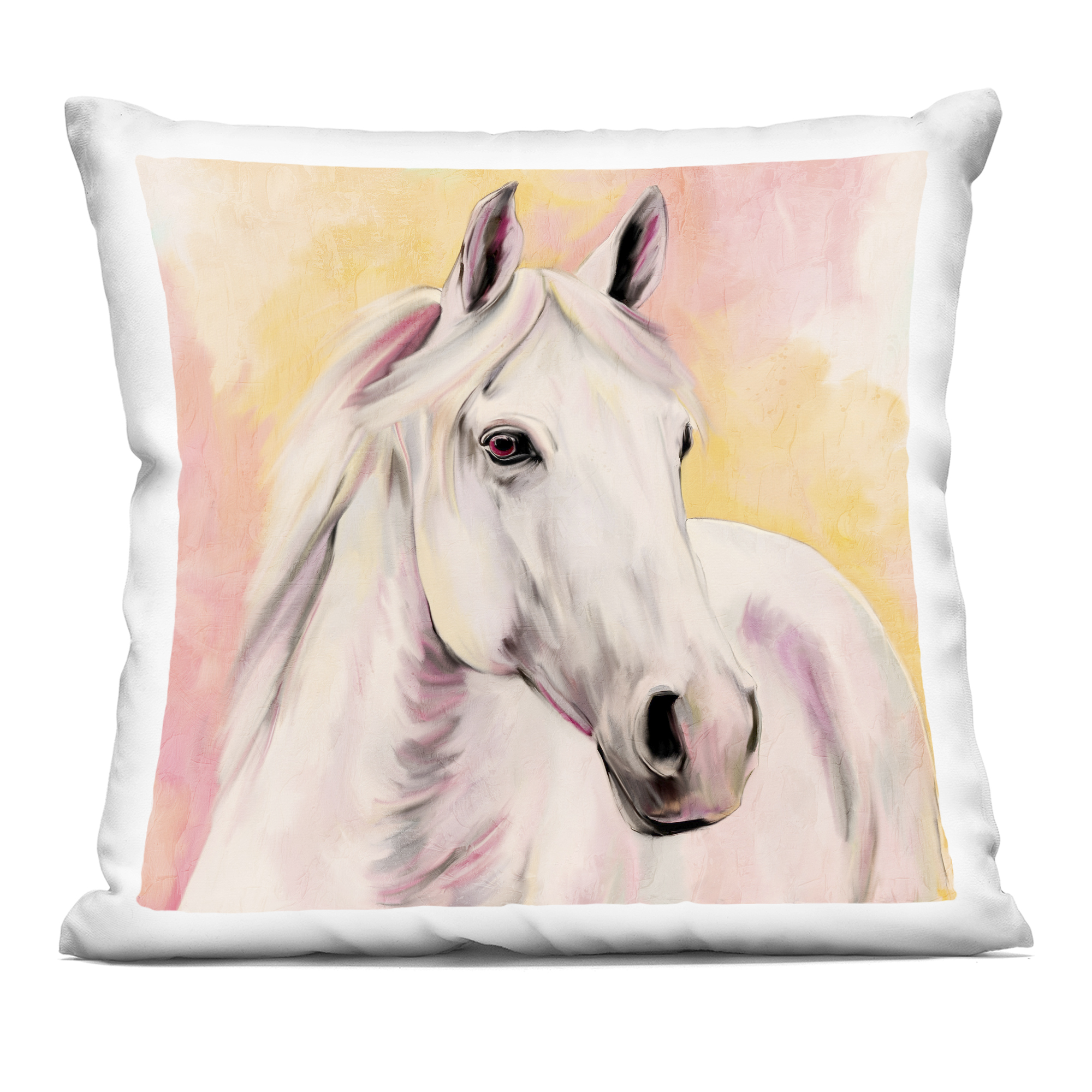 Stupell Industries Sunset White Horse Decorative Printed Throw Pillow, design by Kim Allen